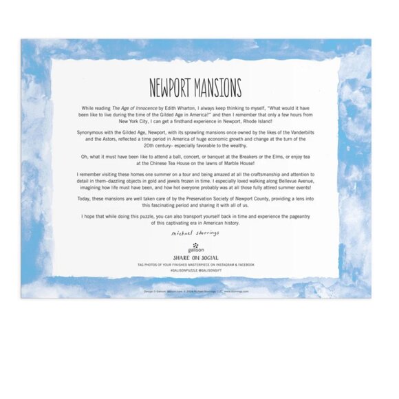 Michael Storrings Puzzle Newport Mansions Hunt 1000 Piece - Picture 6 of 7